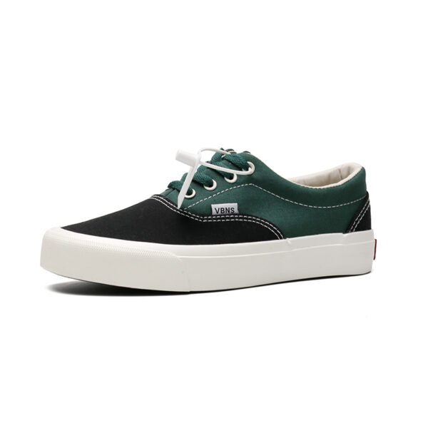Fashion black and white color scheme walking style vulcanized shoes low top canvas trend shoes-vt59