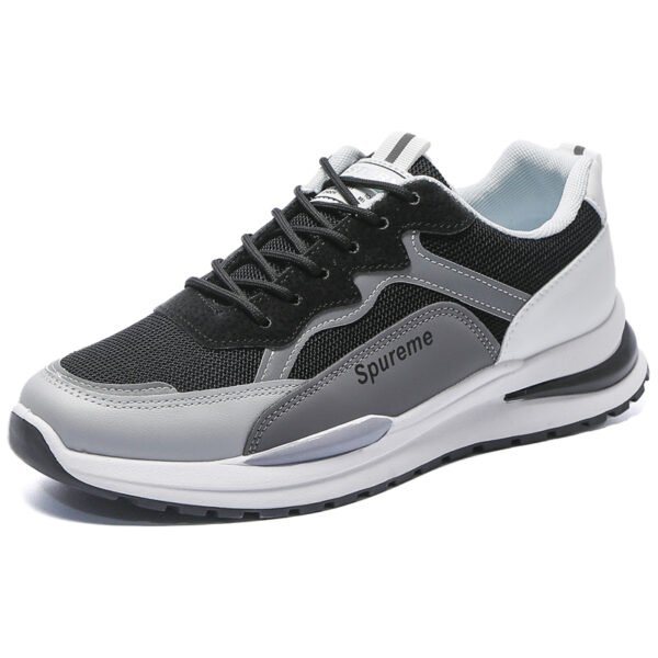 Breathable Casual Sport Mens Black Shoe Plus Size Show Height increasing Sneakers-dc2205